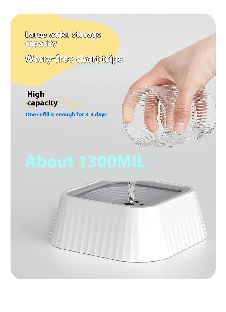 Tigela de Água Flutuante Anti-Salpicos