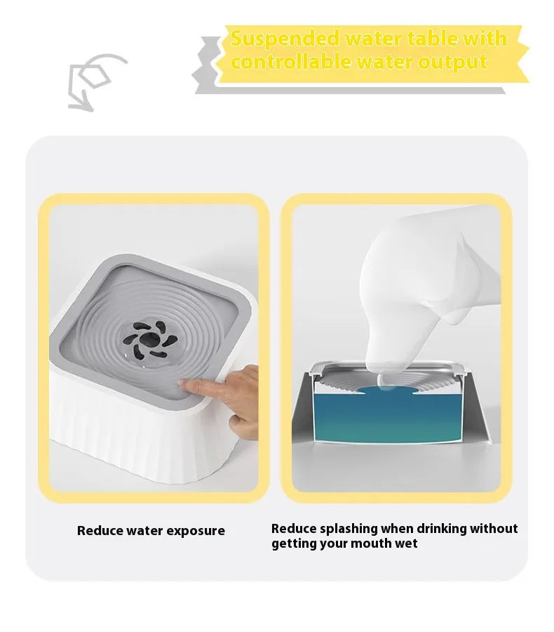Tigela de Água Flutuante Anti-Salpicos