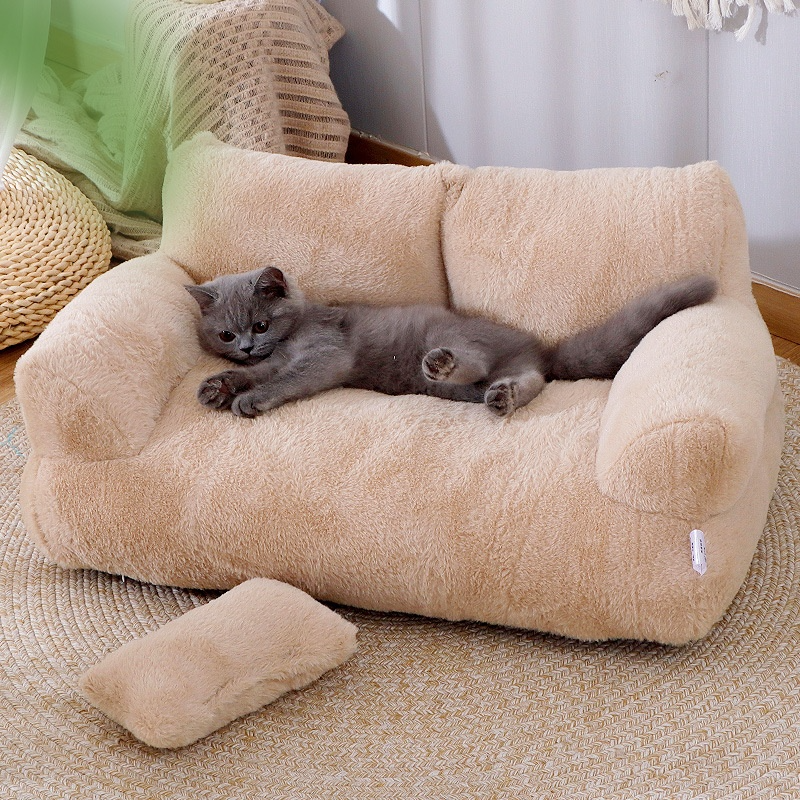 Cama de Luxo de Pelúcia para Gatos