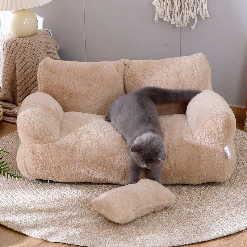 Cama de Luxo de Pelúcia para Gatos