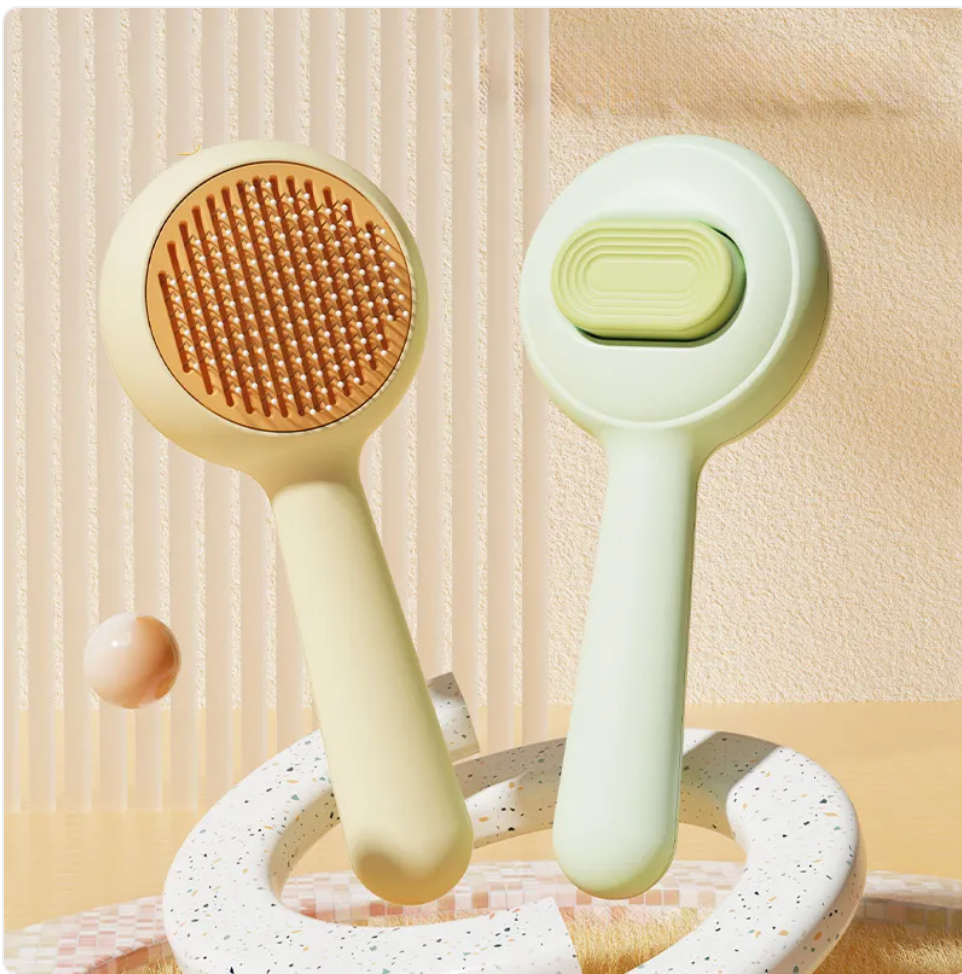 Escova de Grooming com Pente de Aço Inoxidável